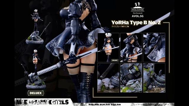 MKE Game Girls - Nier Automata 2B (2 Variants) (Pre-Order Resin Collectible Statue)