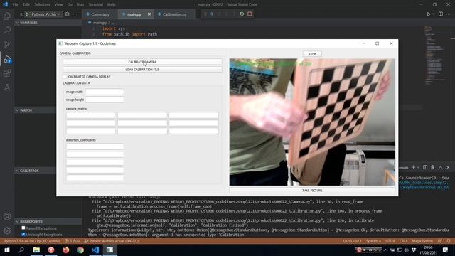 Camera calibration | Python | OpenCV | PyQT | смотреть онлайн