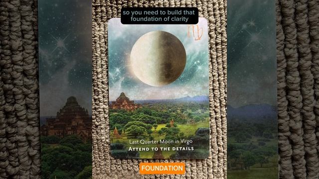 Your oracle card of the day - Last Quarter Moon in Virgo. смотреть онлайн