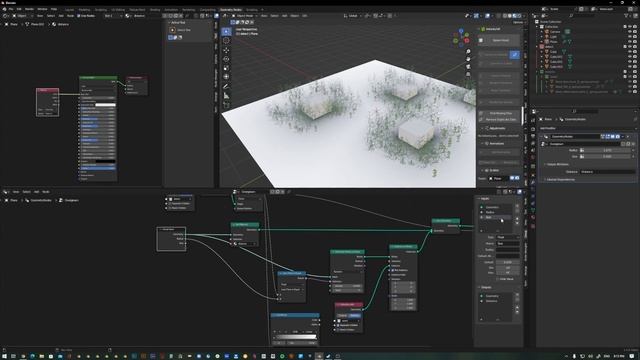 Blender Geometry Nodes: Basic tutorial for spawning objects near objects! смотреть онлайн