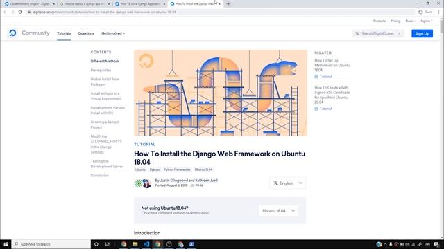 Deploying our Django Blog in Ubuntu 18.04 VPS | Django Tutorial #34 смотреть онлайн