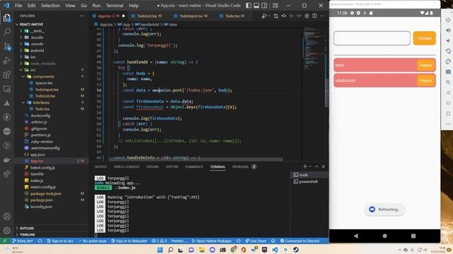 React Native Tutorial : Todo List App - Create and Delete смотреть онлайн