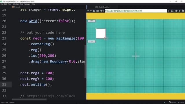 ZIM Basics 02 - How to Position Display Objects on the HTML 5 Canvas with JavaScript and ZIMjs смотреть онлайн