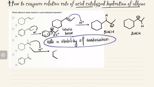 How to compare relative rates of hydration of alkene easily смотреть онлайн