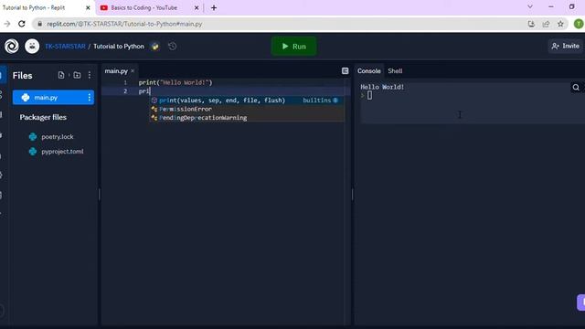 How to print something in python(basic lesson1) смотреть онлайн