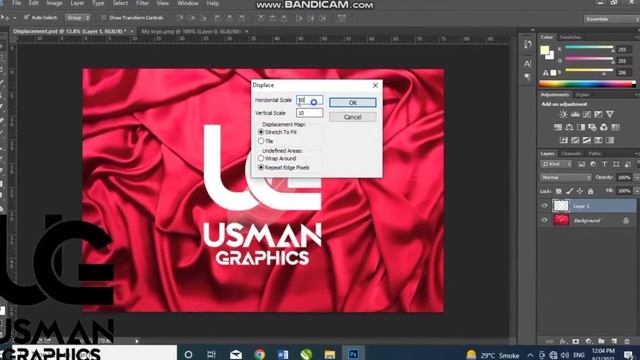 Blending using Displacement Map in Adobe Photoshop смотреть онлайн