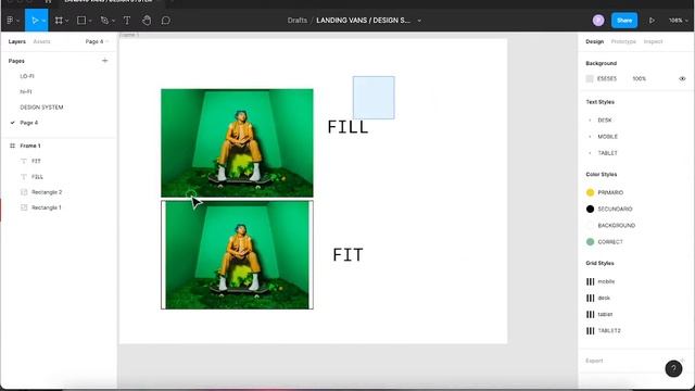 Diferentes opciones de colocar una imagen en Figma смотреть онлайн