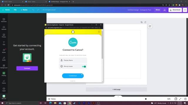 HOW TO CONNECT YOUR BITMOJI TO CANVA! смотреть онлайн