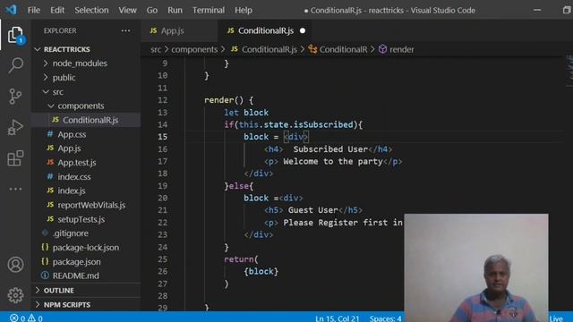React JS | Conditional Rendering | смотреть онлайн