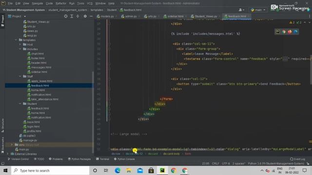 Student Feedback Part - 1 | Student Can Send Feedback To Hod | Python Django Project | Hindi смотреть онлайн