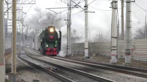 Паровоз П36-0120 (ТЧ-16) с туристическим поездом №924 Москва - Голутвин (г. Коломна).