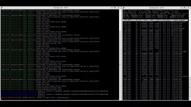 Clustering Cpu Iquidus Explorer 1.7.2 - Memory (swap ) Out - Mongodb Crashes