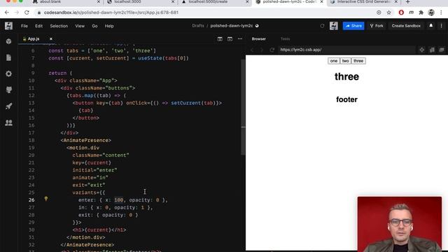 Directional mounting/unmounting transitions with react and framer-motion смотреть онлайн