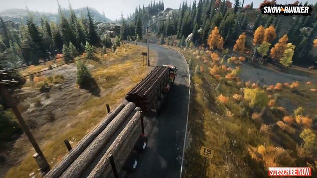 New TATRA FORCE T815 Truck With Double Long Logs Trailer In SnowRunner смотреть онлайн