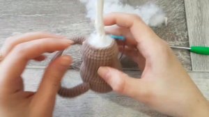 Обезьянка крючком, 3 часть (хвост, тело, сборка)