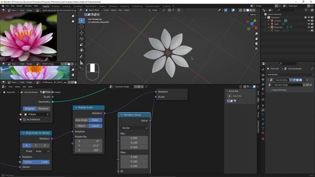 Cómo Utilizar Geometry Nodes en Blender 3.0 | Creación de flor смотреть онлайн