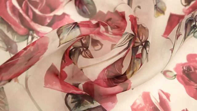 Шёлковая органза с цветочным рисунком смотреть онлайн