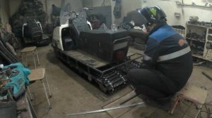 *Буран* переделка под длинные гусеницы часть 3.