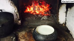 Каша пшенная в русской печи.