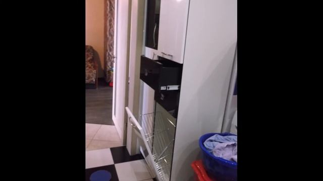 пенал в ванную комнату, фасады МДФ крашенный, Blum Linken смотреть онлайн