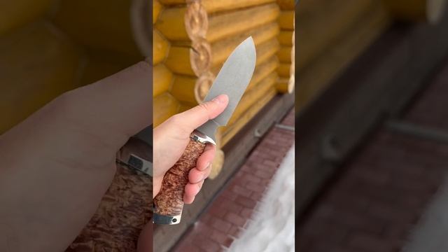 Профессиональный шкурник - нож из самой твердой стали S390 смотреть онлайн