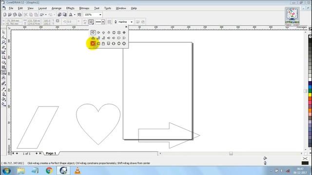 Coreldraw Basic Shapes In Hindi || Lesson-11 смотреть онлайн