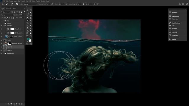 How to Create a Dynamic Split Water Effect in Photoshop смотреть онлайн