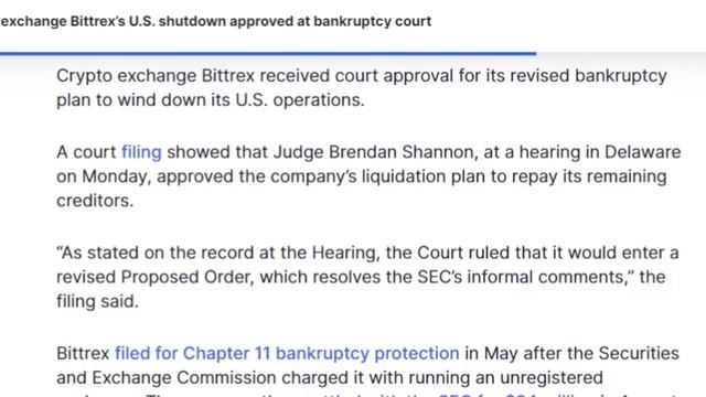 Bittrex US Shutdown Approved at Bankruptcy Court | Bittrex US Closes Up Shop in US | Bittrex Crypto смотреть онлайн