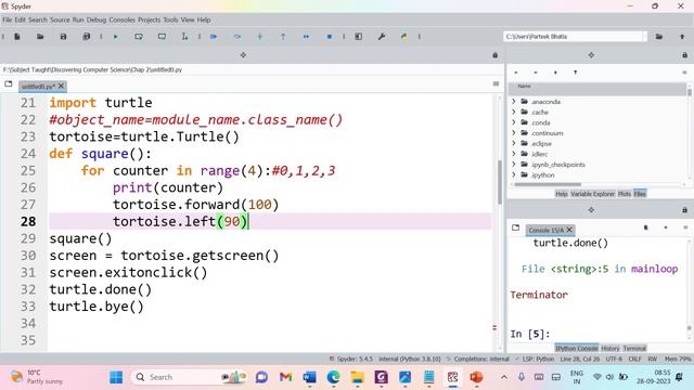 Turtle Art: Drawing a Square with Function смотреть онлайн