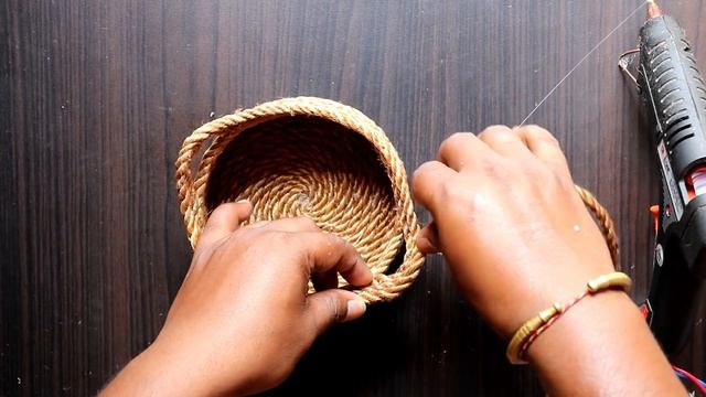 DIY Flower Basket with Jute Rope | Jute Rope Basket | Jute Craft Idea смотреть онлайн