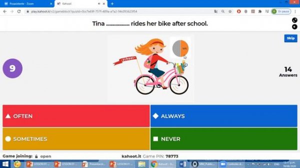 ENGLISH CLASS 4TH A: MY ROUTINE: ALWAYS,SOMETIMES, NEVER