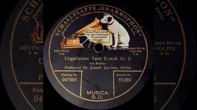 Joseph Joachim plays Brahms Hungarian Dance No. 2 (1903) смотреть онлайн