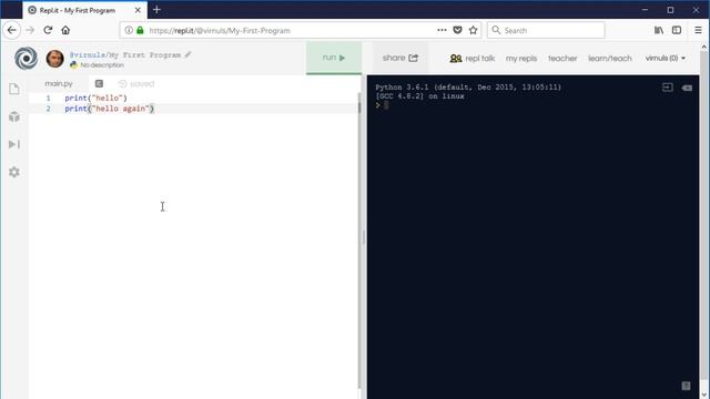 Python 3 - Programming with Repl.it смотреть онлайн