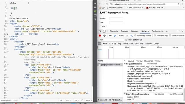 PHP $_GET Array смотреть онлайн