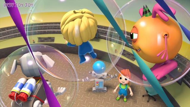 The Alien on the Spaceship | The Wheels on the Bus | Dotty Robotty смотреть онлайн