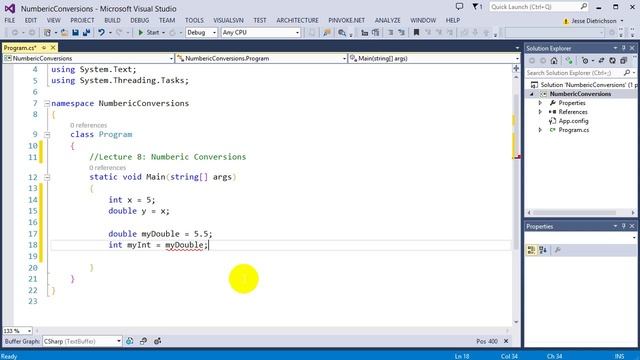 Learn C# for beginners: 8 - Numeric Conversions смотреть онлайн
