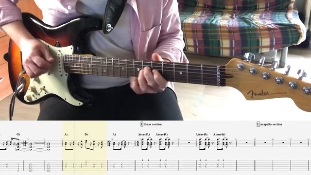 Lionel Richie - All Night Long (All Night) GUITAR COVER + PLAY ALONG TAB + SCORE смотреть онлайн