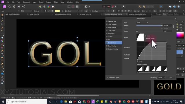 Affinity Photo 3D Metallic Gold Text Effect Tutorial смотреть онлайн