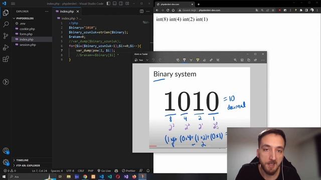 11 - PHP For döngüsü - Binary Decoder Yaptık - Sıfırdan İleri Seviye PHP Dersleri 2023 смотреть онлайн