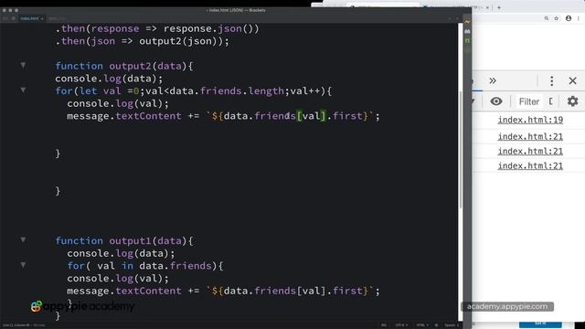 Nested JSON data Output: Lesson 08 смотреть онлайн