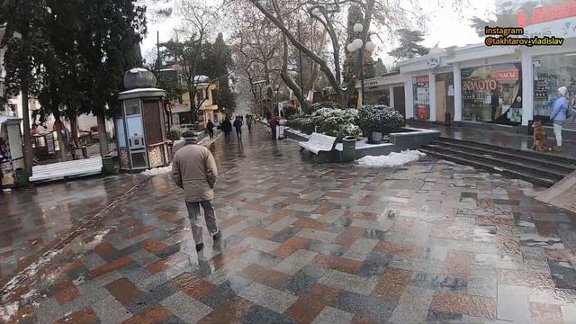 Крым ЗИМА в Ялте 18 января 2021 смотреть онлайн