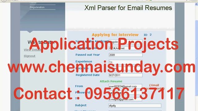 XMl Parser for Email Resumes смотреть онлайн