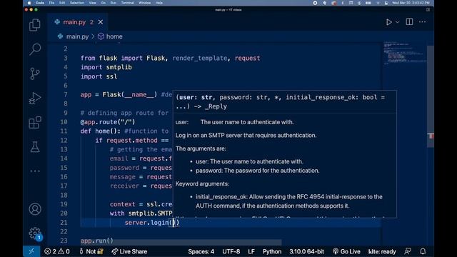 How to Make an Emailer with flask, smtplib, and ssl in python | Not so Pro Python Tutorials смотреть онлайн