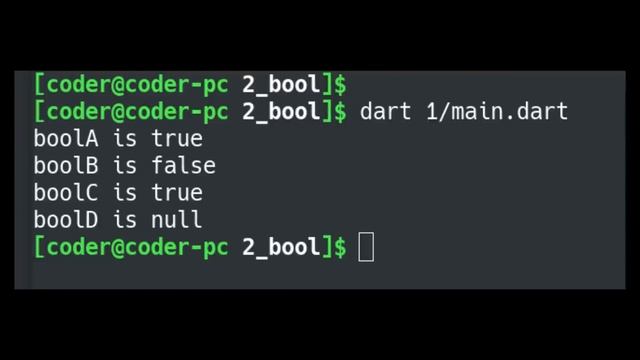 Boolean and Boolean literals in Dart Programming Language смотреть онлайн