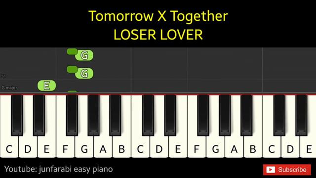 Tomorrow X Together | LOSER LOVER | Piano Easy Right Hand