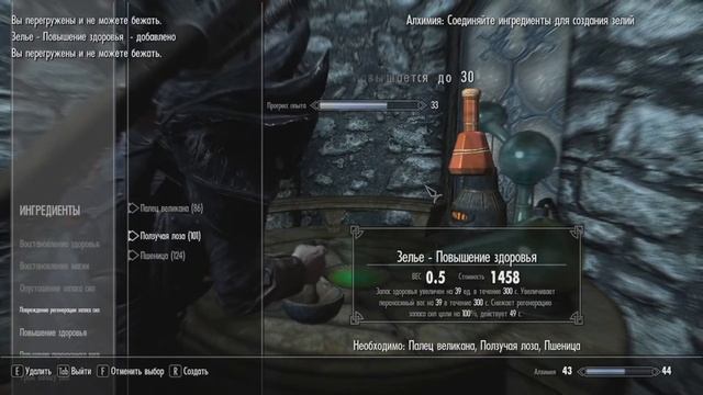 Как прокачать Алхимию в Skyrim за 10 минут! смотреть онлайн