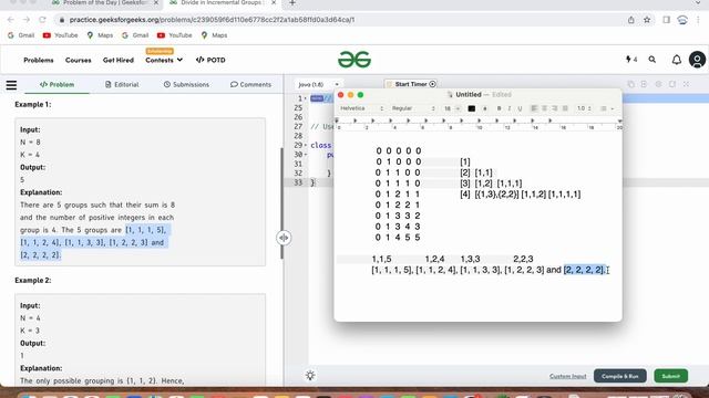 Divide in Incremental Groups | GFG | POTD | 27th March 2023 | Dynamic Programming| Java and C++ sol смотреть онлайн