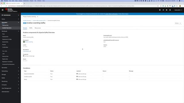 Kafka (AMQ Streams) and OpenShift Serverless on OCP 4.5 смотреть онлайн