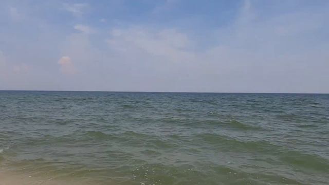 Море обзор пляжа Бердянская Коса возле Аквопарка 24 июня 2020 смотреть онлайн