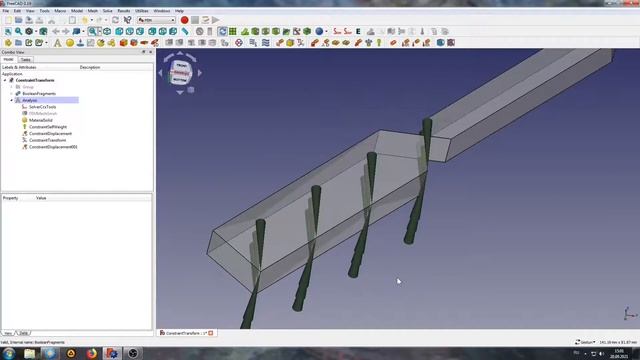 Локальная система координат и ось вращения (ConstraintTransform) во FreeCAD FEM смотреть онлайн